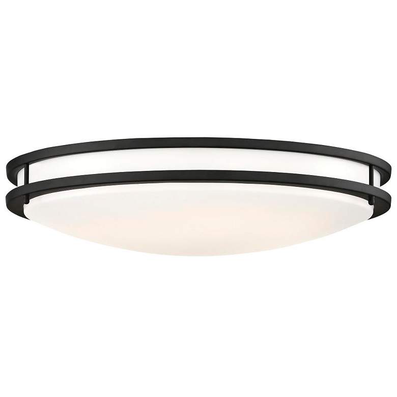 Image 3 Glamour 24"' Wide Matte Black LED Ceiling Light more views