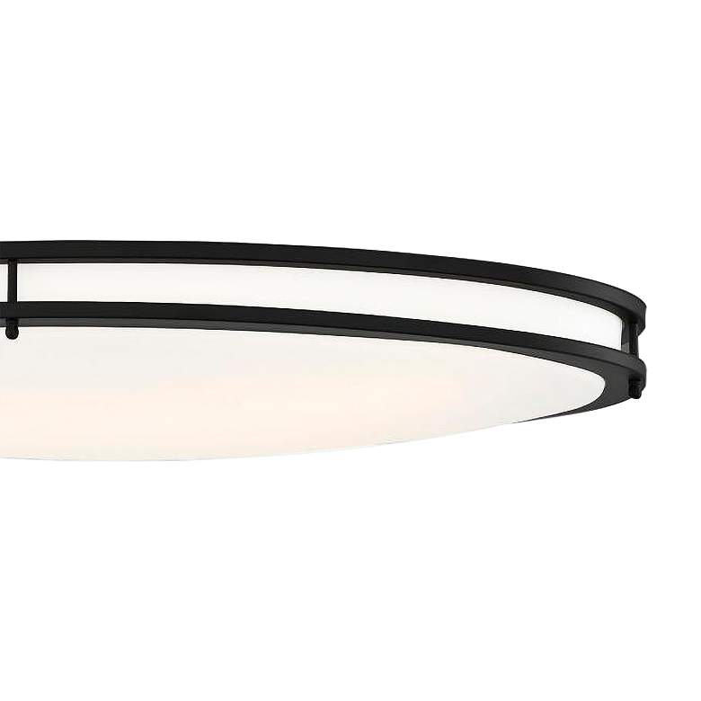 Image 2 Glamour 32 1/2" Wide Matte Black LED Oval Ceiling Light more views
