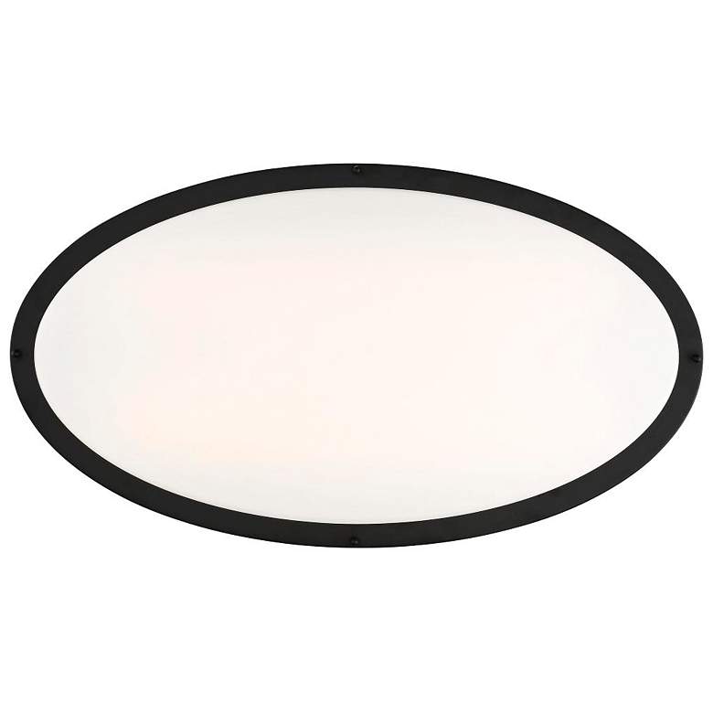 Image 4 Glamour 32 1/2" Wide Matte Black LED Oval Ceiling Light more views