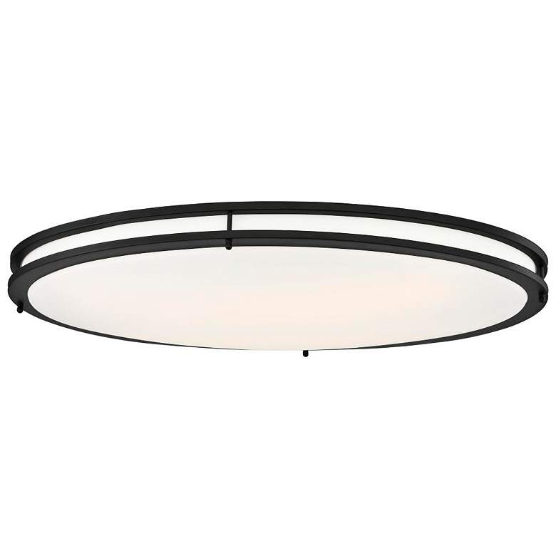 Image 5 Glamour 32 1/2" Wide Matte Black LED Oval Ceiling Light more views