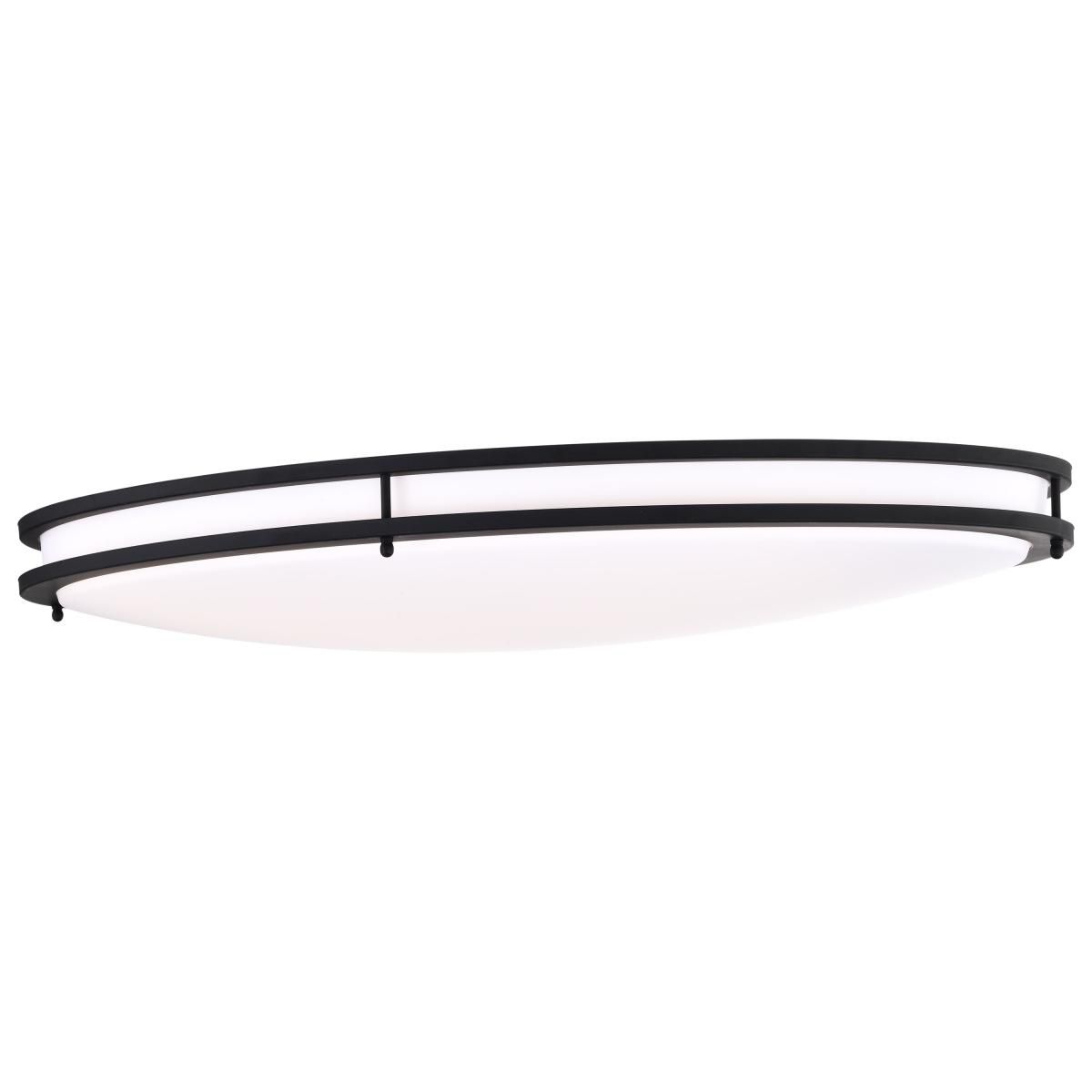 Image 6 Glamour 32 1/2" Wide Matte Black LED Oval Ceiling Light more views