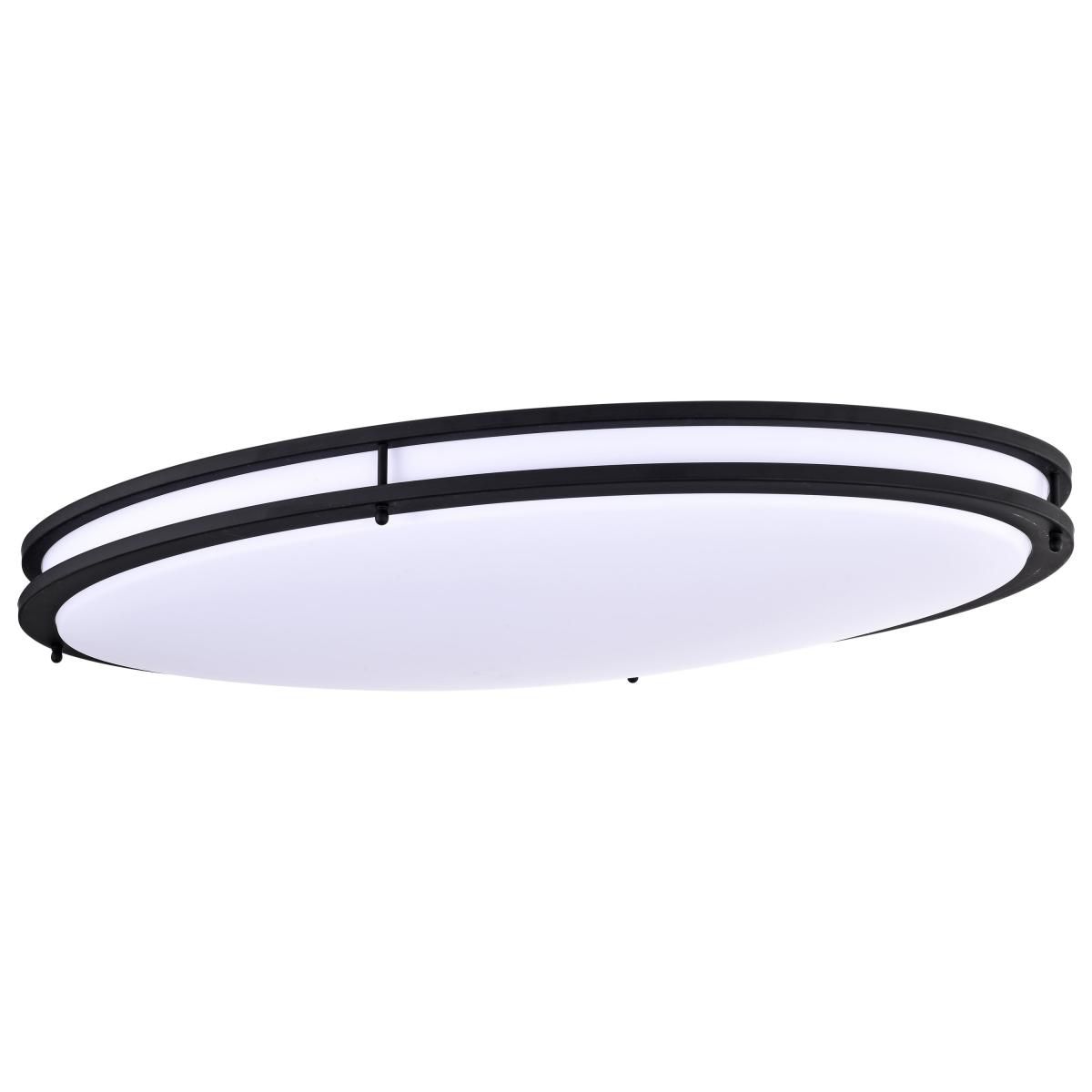 Image 7 Glamour 32 1/2" Wide Matte Black LED Oval Ceiling Light more views