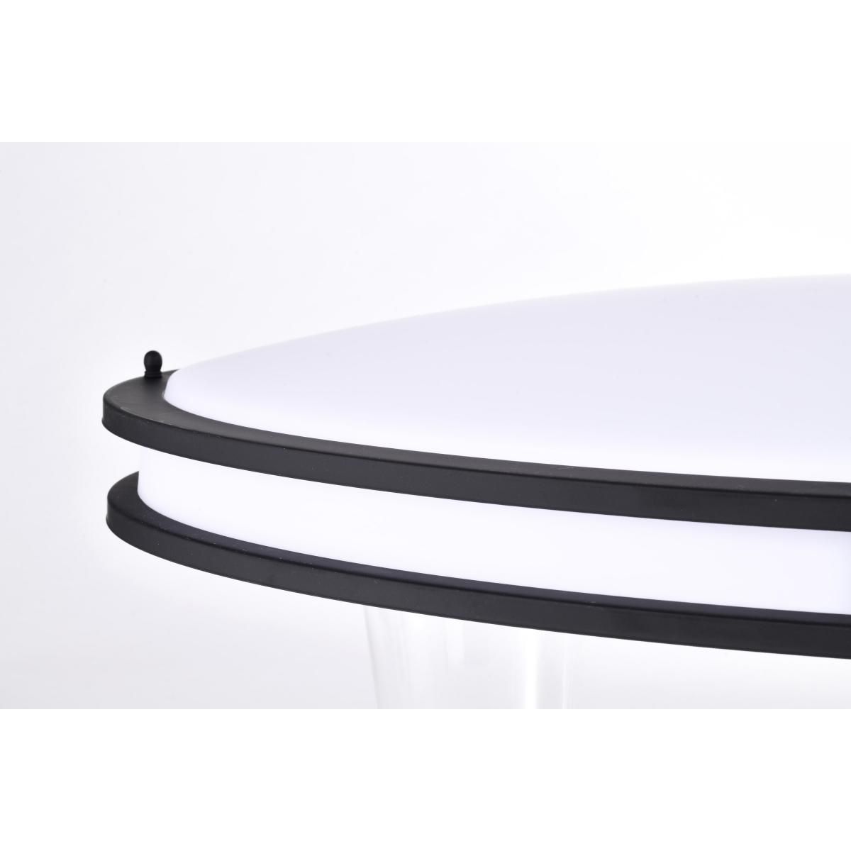 Glamour 32 1/2" Wide Matte Black LED Oval Ceiling Light