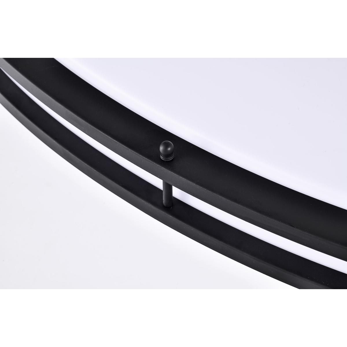 Glamour 32 1/2" Wide Matte Black LED Oval Ceiling Light