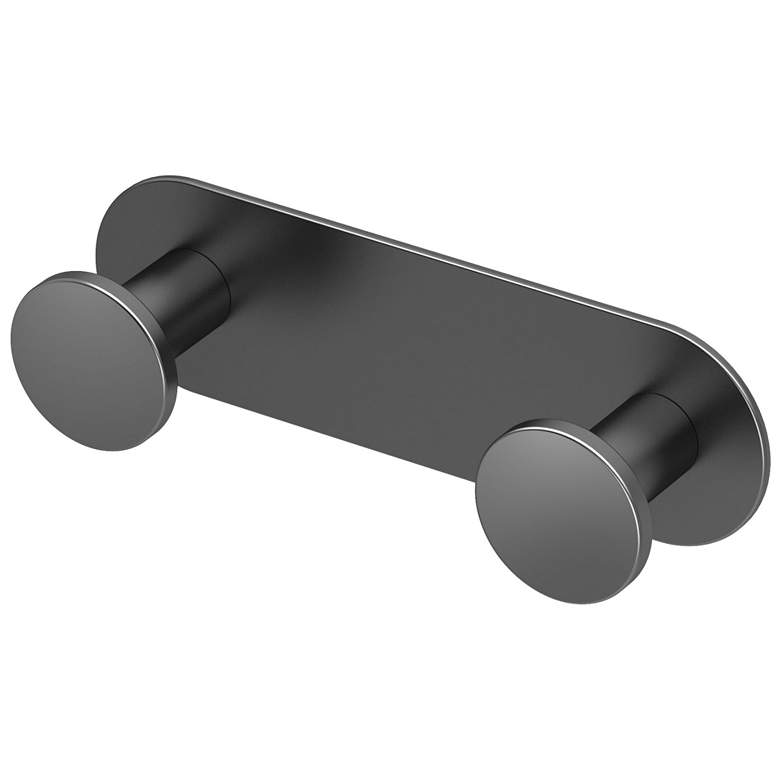 Image 1 Glamour All Modern Decor 6.5"L Double Robe Hook, Matte Black