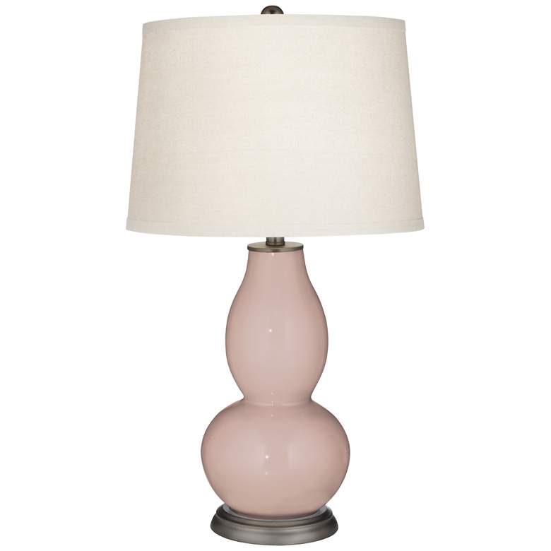 Image 2 Glamour Double Gourd Table Lamp with Vine Lace Trim