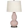 Glamour Double Gourd Table Lamp with Vine Lace Trim