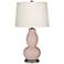 Glamour Double Gourd Table Lamp with Vine Lace Trim