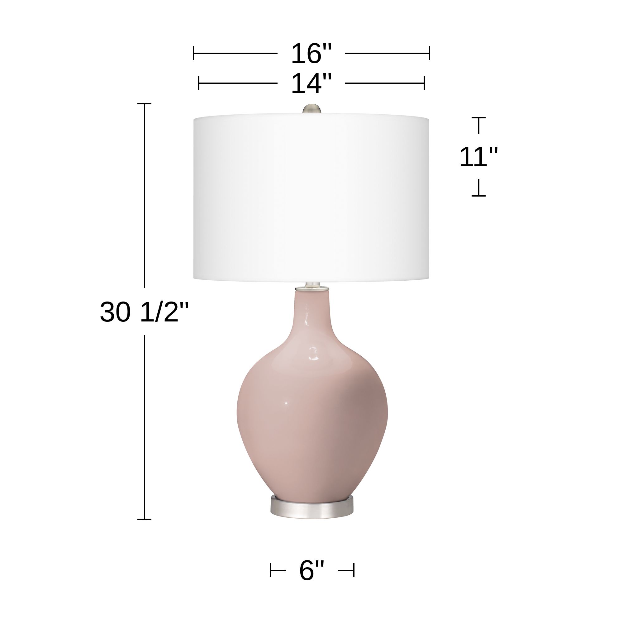 Thumbnail3 of Glamour Fog Linen Shade Ovo Table Lamp more views