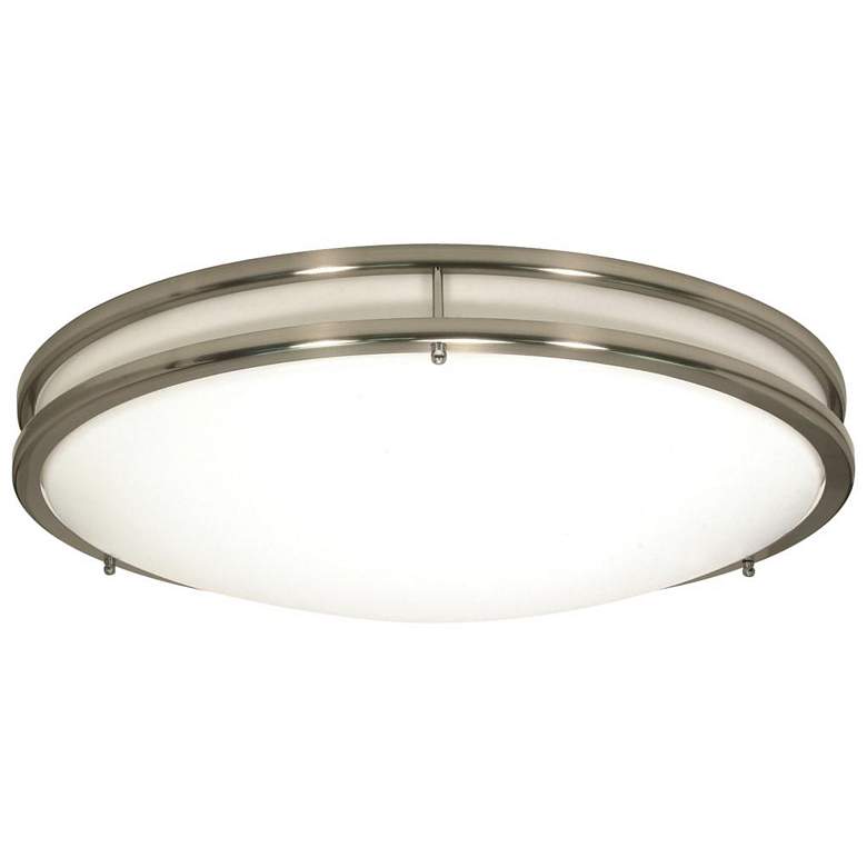 Image 1 Glamour LED 10 inch; Flush Mount; Brushed Nickel Finish; CCT Selectable