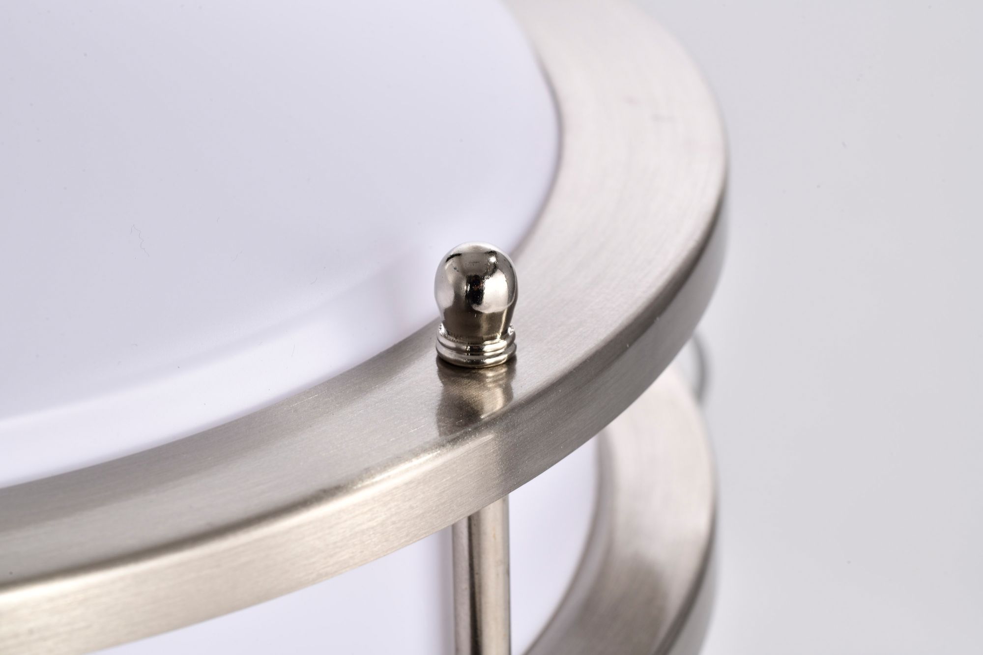 Glamour LED 10 inch; Flush Mount; Brushed Nickel Finish; CCT Selectable