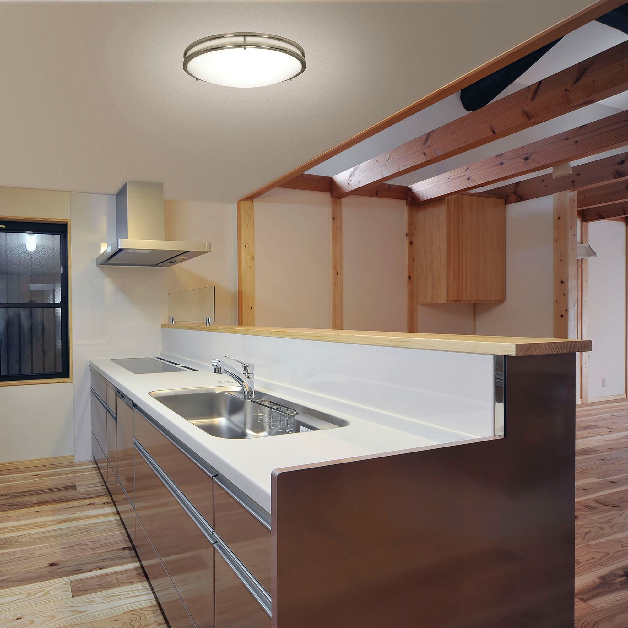 Glamour LED 10 inch; Flush Mount; Brushed Nickel Finish; CCT Selectable