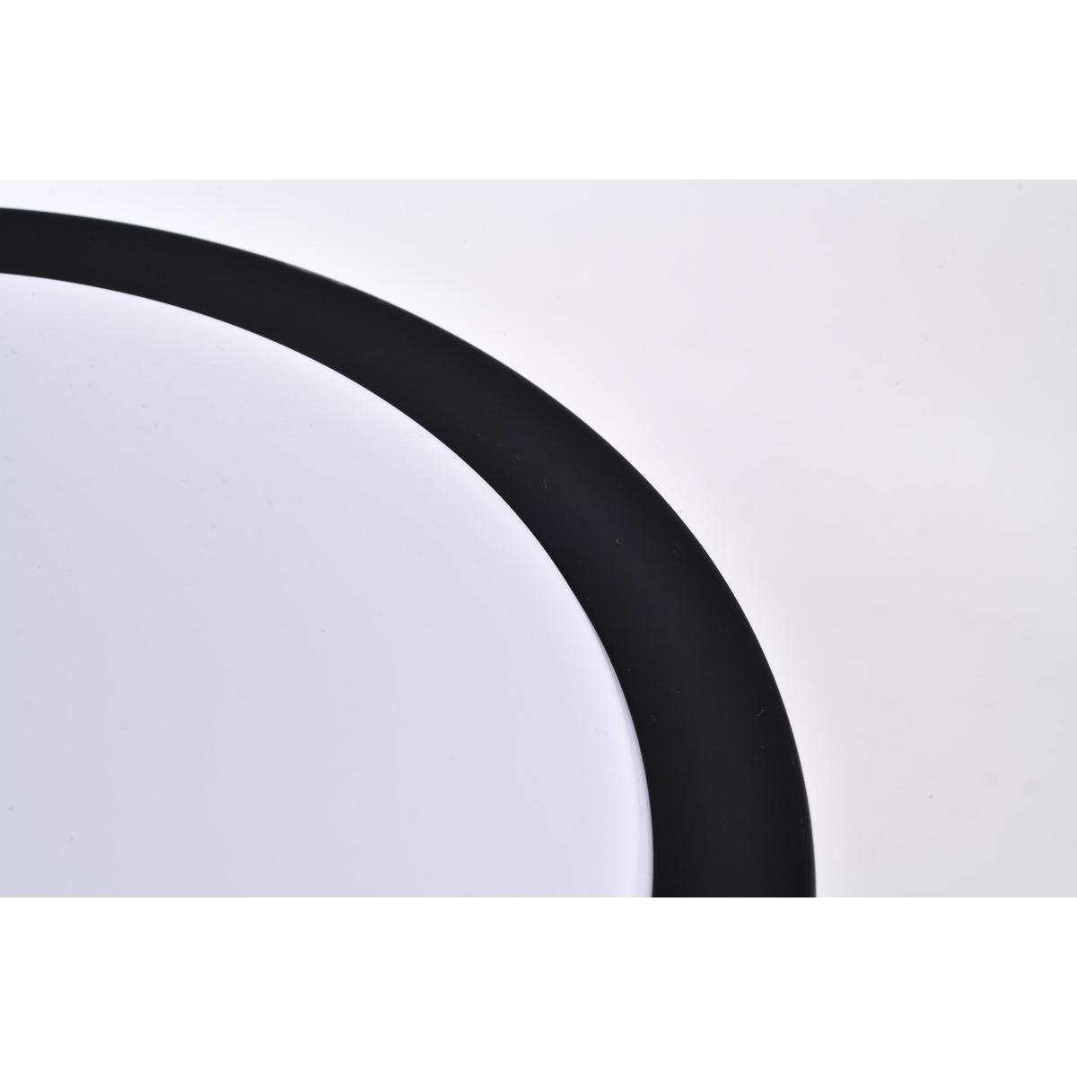 Glamour LED 10 inch; Flush Mount Fixture; Black Finish; CCT Selectable