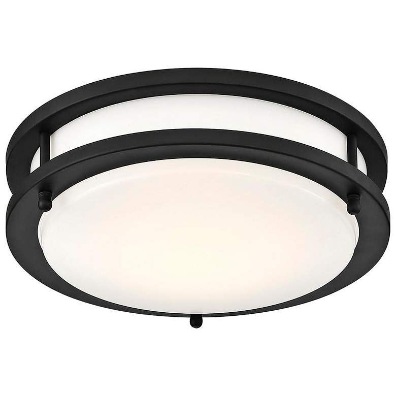 Image 3 Glamour LED 10 inch; Flush Mount Fixture; Black Finish; CCT Selectable more views