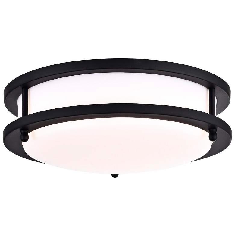 Image 4 Glamour LED 10 inch; Flush Mount Fixture; Black Finish; CCT Selectable more views