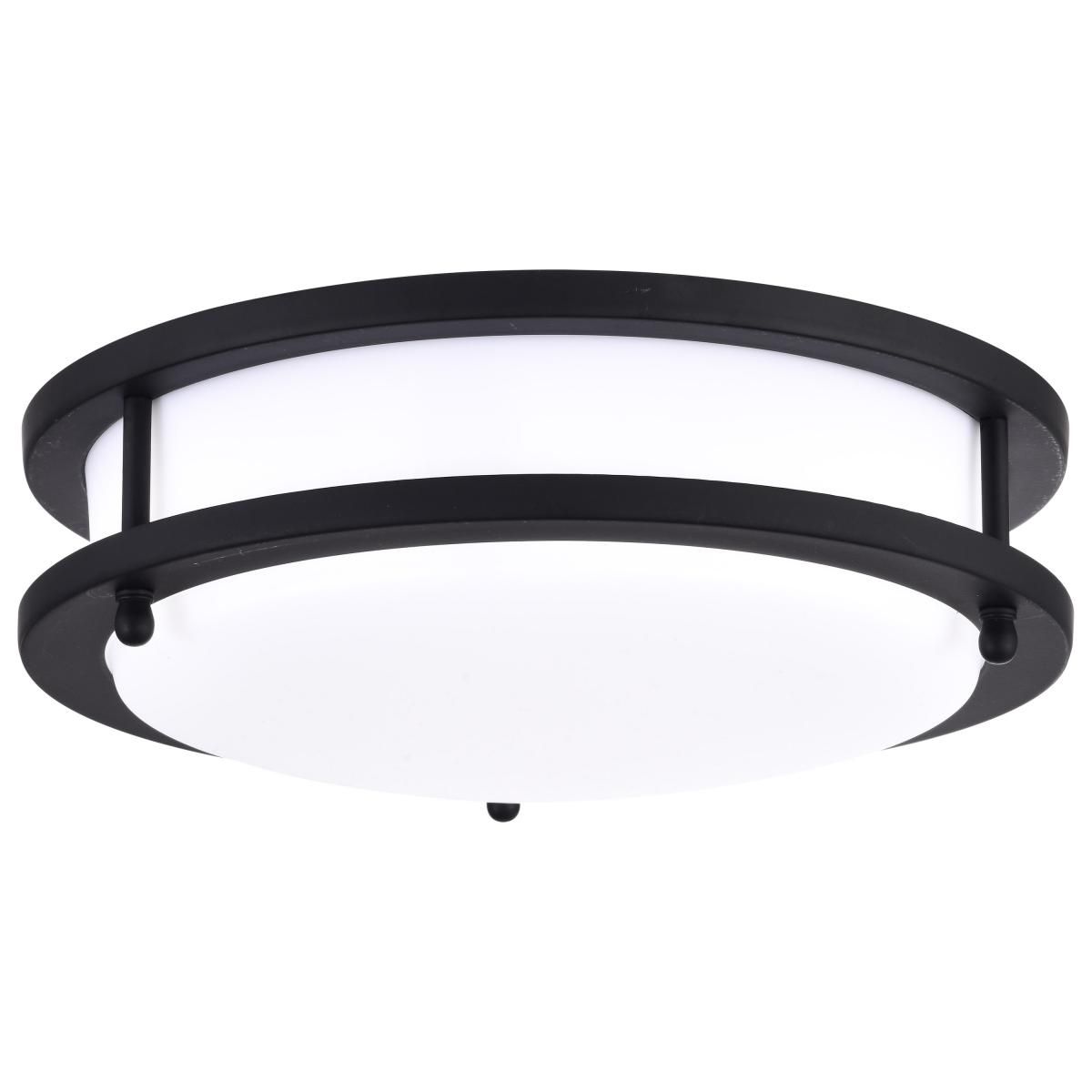 Image 7 Glamour LED 10 inch; Flush Mount Fixture; Black Finish; CCT Selectable more views
