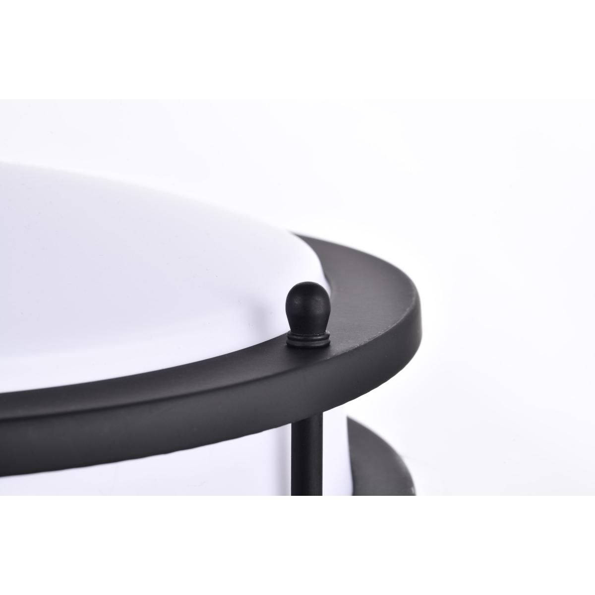 Glamour LED 10 inch; Flush Mount Fixture; Black Finish; CCT Selectable