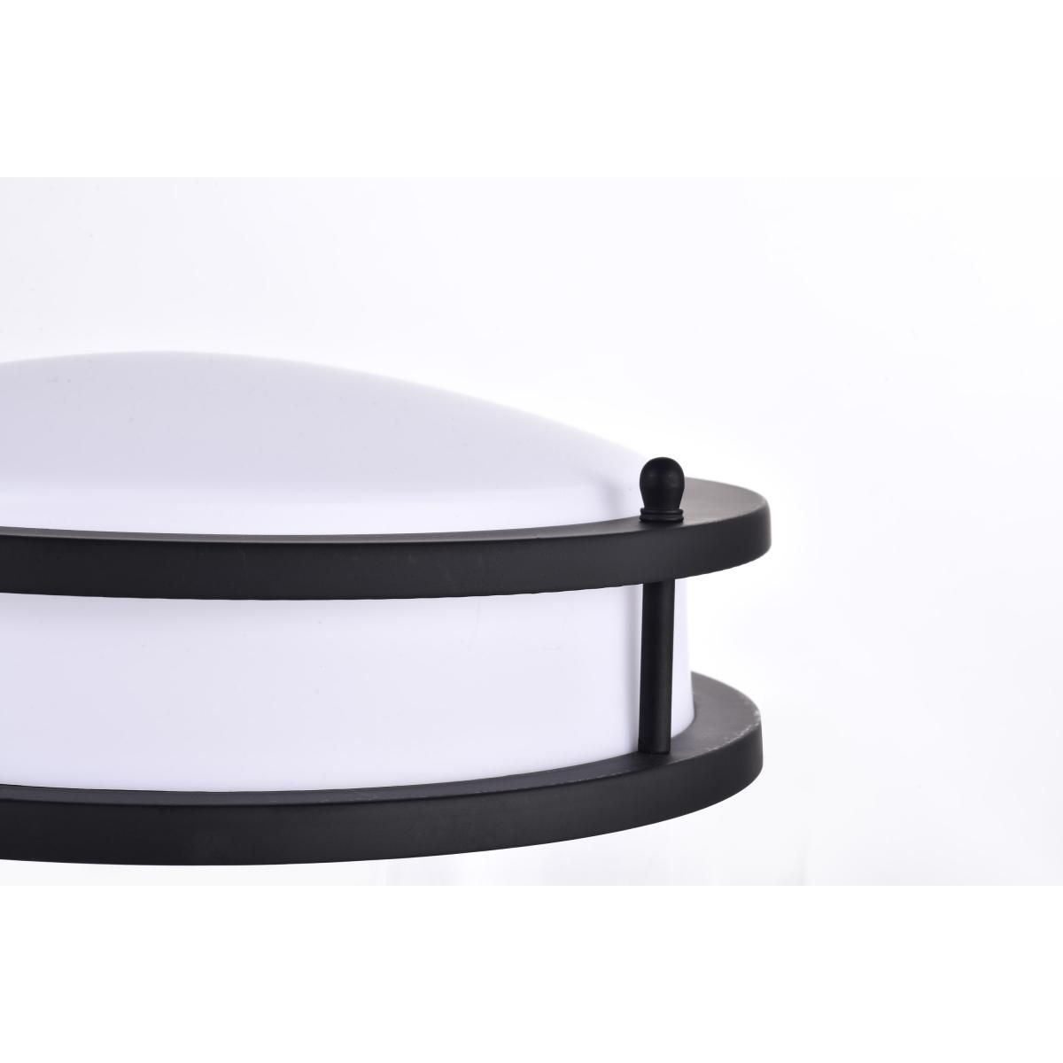Glamour LED 10 inch; Flush Mount Fixture; Black Finish; CCT Selectable
