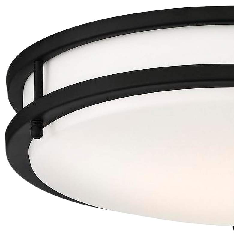 Image 2 Glamour LED 14 inch; Flush Mount Fixture; Black Finish more views