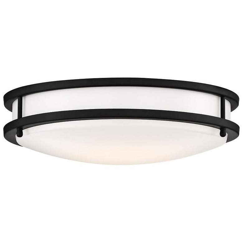 Image 4 Glamour LED 14 inch; Flush Mount Fixture; Black Finish more views