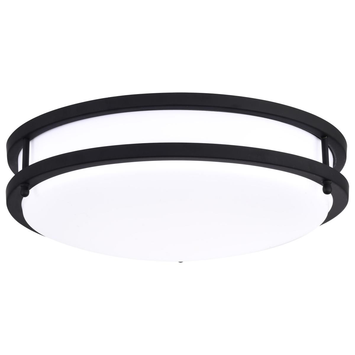 Image 6 Glamour LED 14 inch; Flush Mount Fixture; Black Finish more views