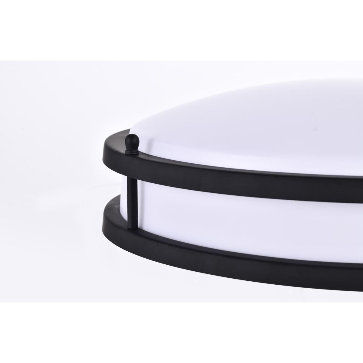 Glamour LED 14 inch; Flush Mount Fixture; Black Finish