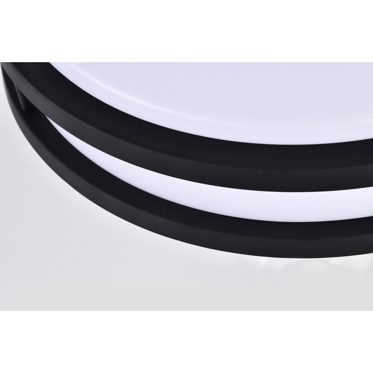 Glamour LED 14 inch; Flush Mount Fixture; Black Finish