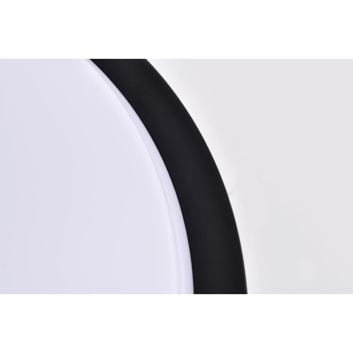 Glamour LED 14 inch; Flush Mount Fixture; Black Finish