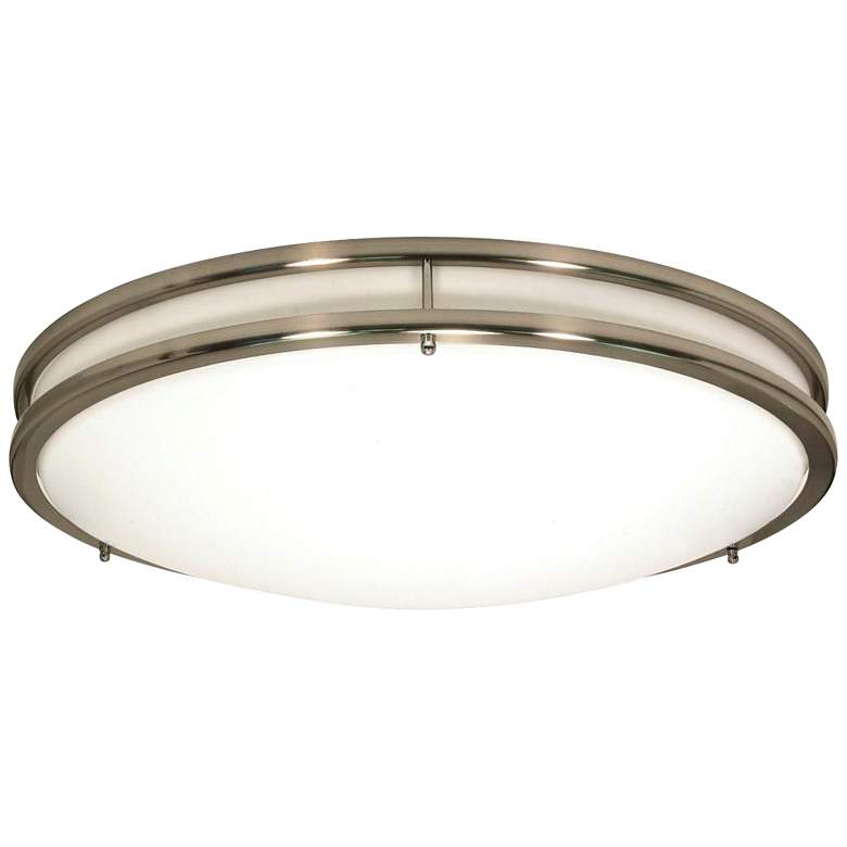 Image 3 Glamour LED 17 inch; Flush Mount; Brushed Nickel Finish; CCT Selectable