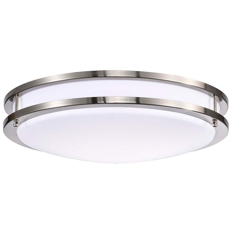 Image 6 Glamour LED 17 inch; Flush Mount; Brushed Nickel Finish; CCT Selectable more views