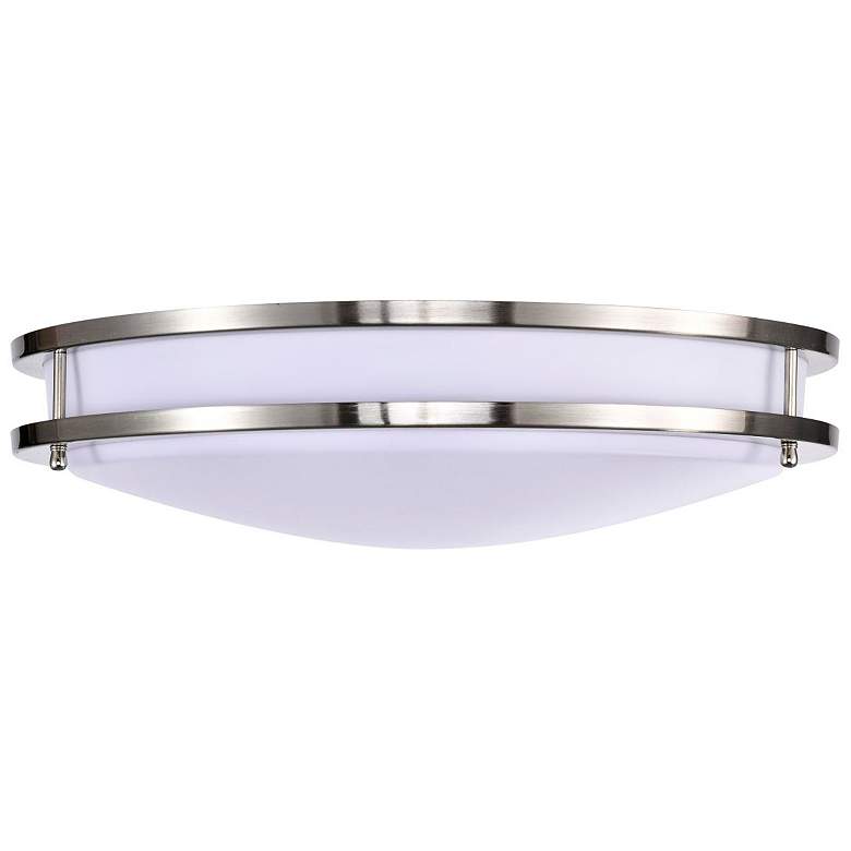 Image 7 Glamour LED 17 inch; Flush Mount; Brushed Nickel Finish; CCT Selectable more views