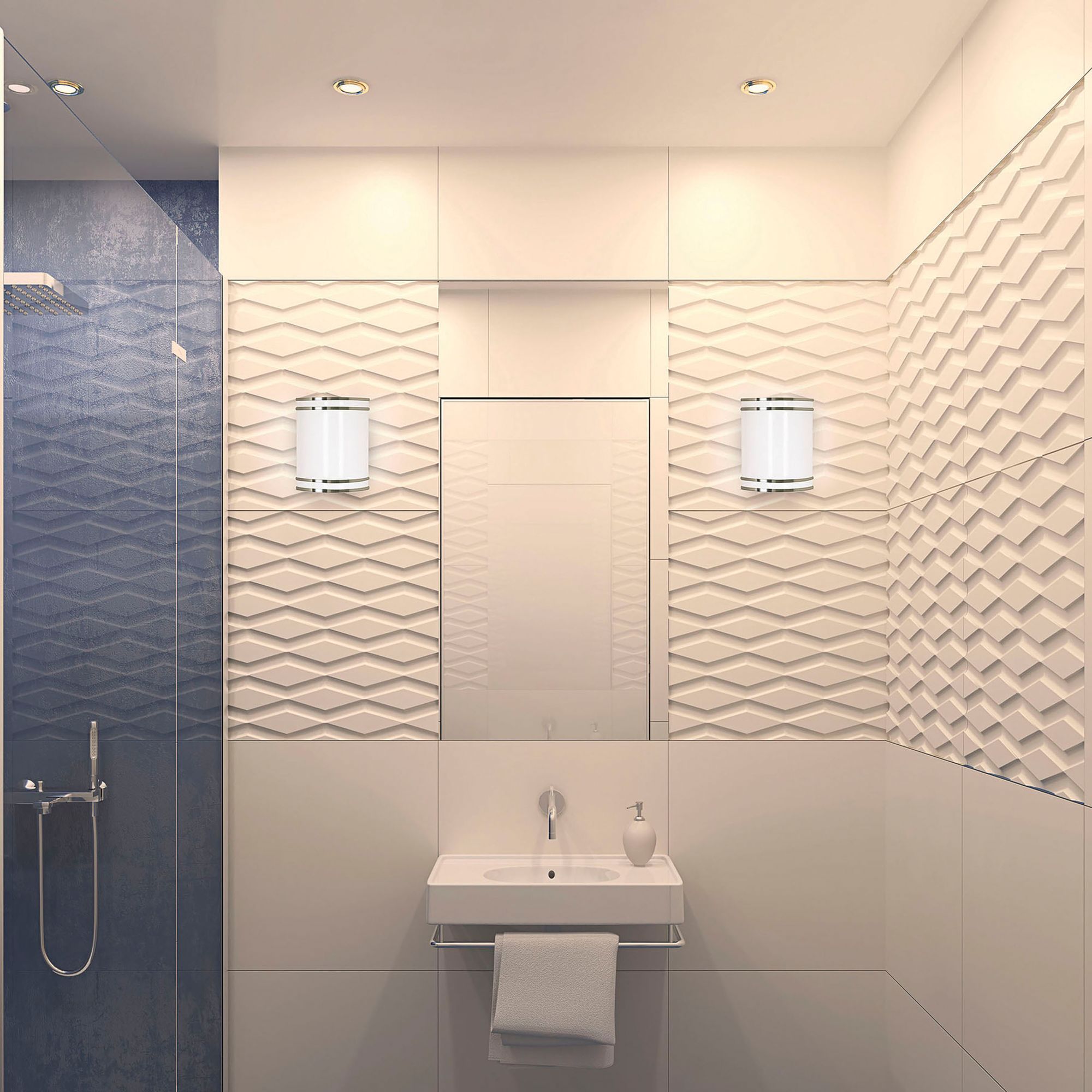 Glamour LED 9 in; Wall Sconce; Brushed Nickel Finish; CCT Selectable