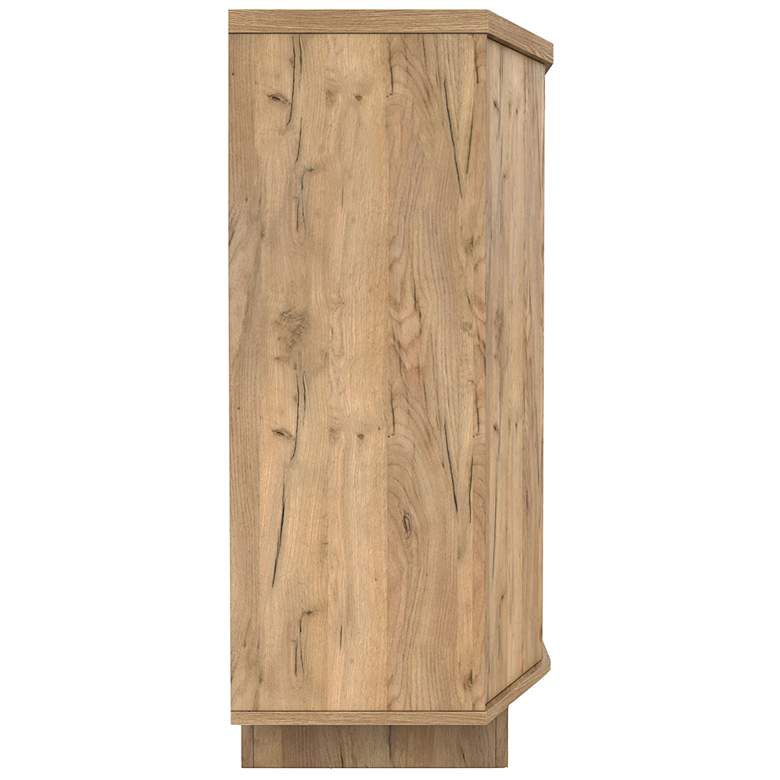 Image 7 Glanz 47 1/4" Wide Light Oak 1-Wine Rack Buffet with Shelves more views