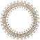 Glasdele Antique Brass and White 39 1/2" Round Wall Mirror