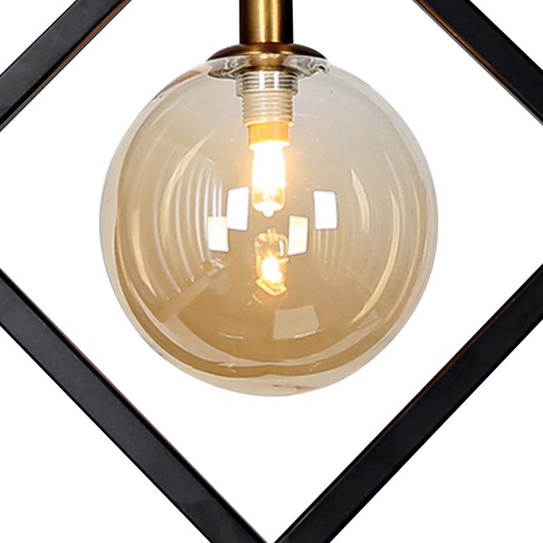 Image 2 Glasgow 12" Wide Matte Black and Vintage Bronze Mini Pendant more views