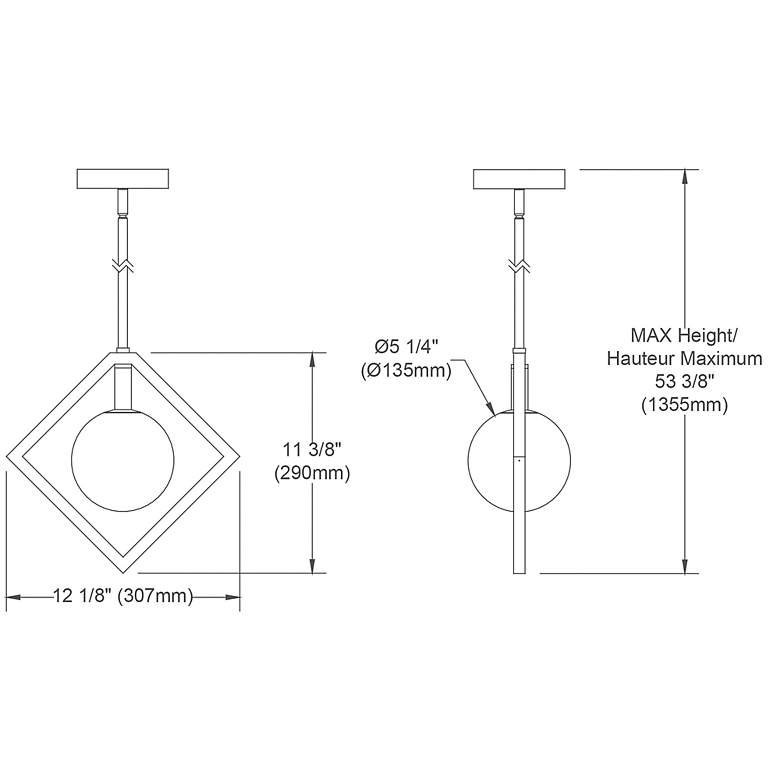 Image 3 Glasgow 12" Wide Matte Black and Vintage Bronze Mini Pendant more views