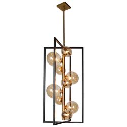 Glasgow 15 3/4"W Vintage Bronze Champagne 9-Light Pendant