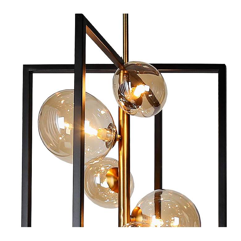 Image 3 Glasgow 15 3/4"W Vintage Bronze Champagne 9-Light Pendant more views