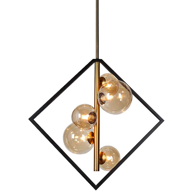 Image 3 Glasgow 21" Wide Vintage Bronze 5-Light Pendant