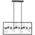 Glasgow 33" Wide 10 Light Horizontal Square Frame Matte Black Pendant