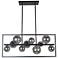 Glasgow 33" Wide Black 10-Light Linear Chandelier