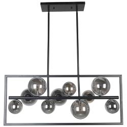 Glasgow 33" Wide Black 10-Light Linear Chandelier