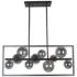 Glasgow 33" Wide Black 10-Light Linear Chandelier