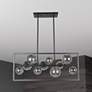 1_Glasgow 33" Wide Black 10-Light Linear Chandelier