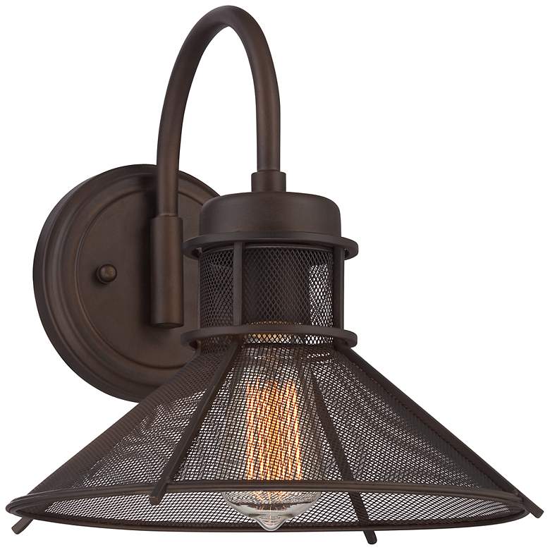 Image 1 Glasgow Industrial 11 3/4 inch High Bronze Wall Sconce