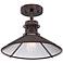 Glasgow Industrial 14" Wide Oil-Rubbed Bronze Ceiling Light