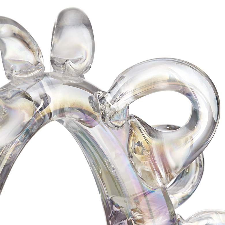 Image 3 Glasgow Shiny Transparent Glass Multi-Circle Ornament more views