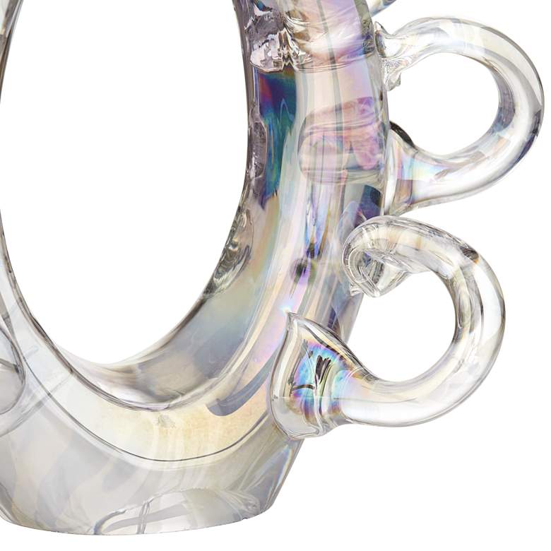 Image 4 Glasgow Shiny Transparent Glass Multi-Circle Ornament more views