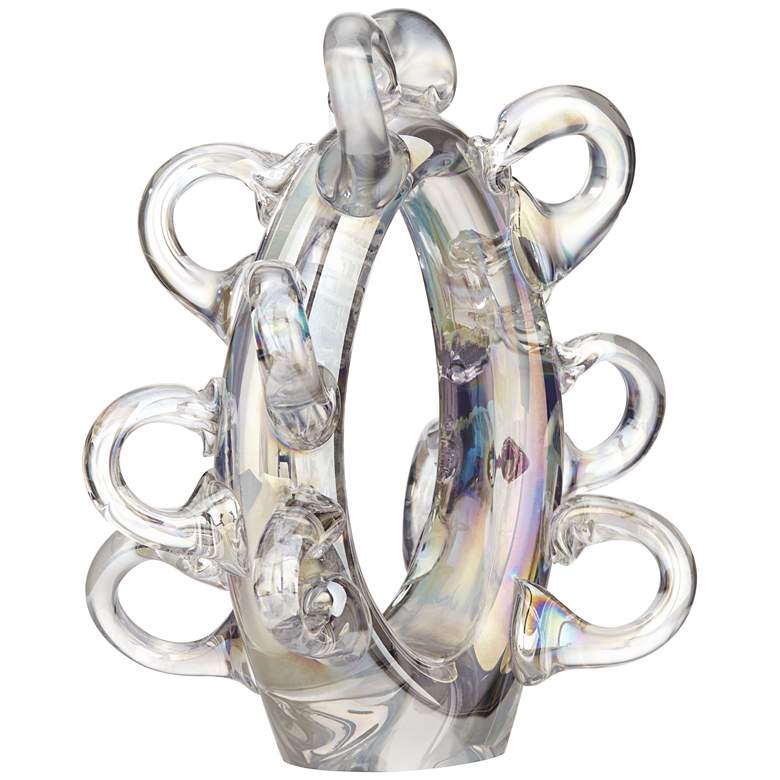 Image 6 Glasgow Shiny Transparent Glass Multi-Circle Ornament more views