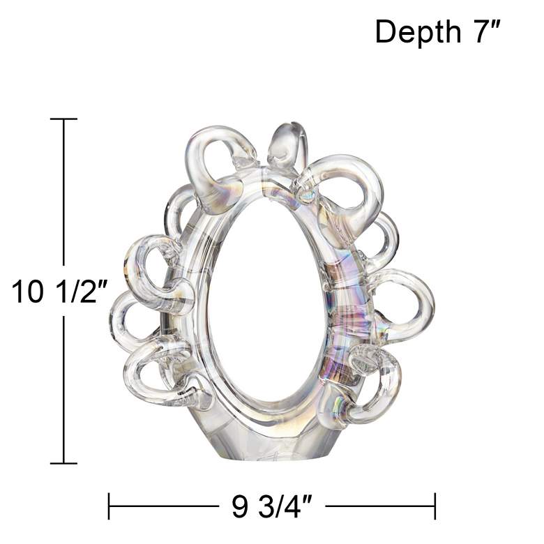 Image 7 Glasgow Shiny Transparent Glass Multi-Circle Ornament more views